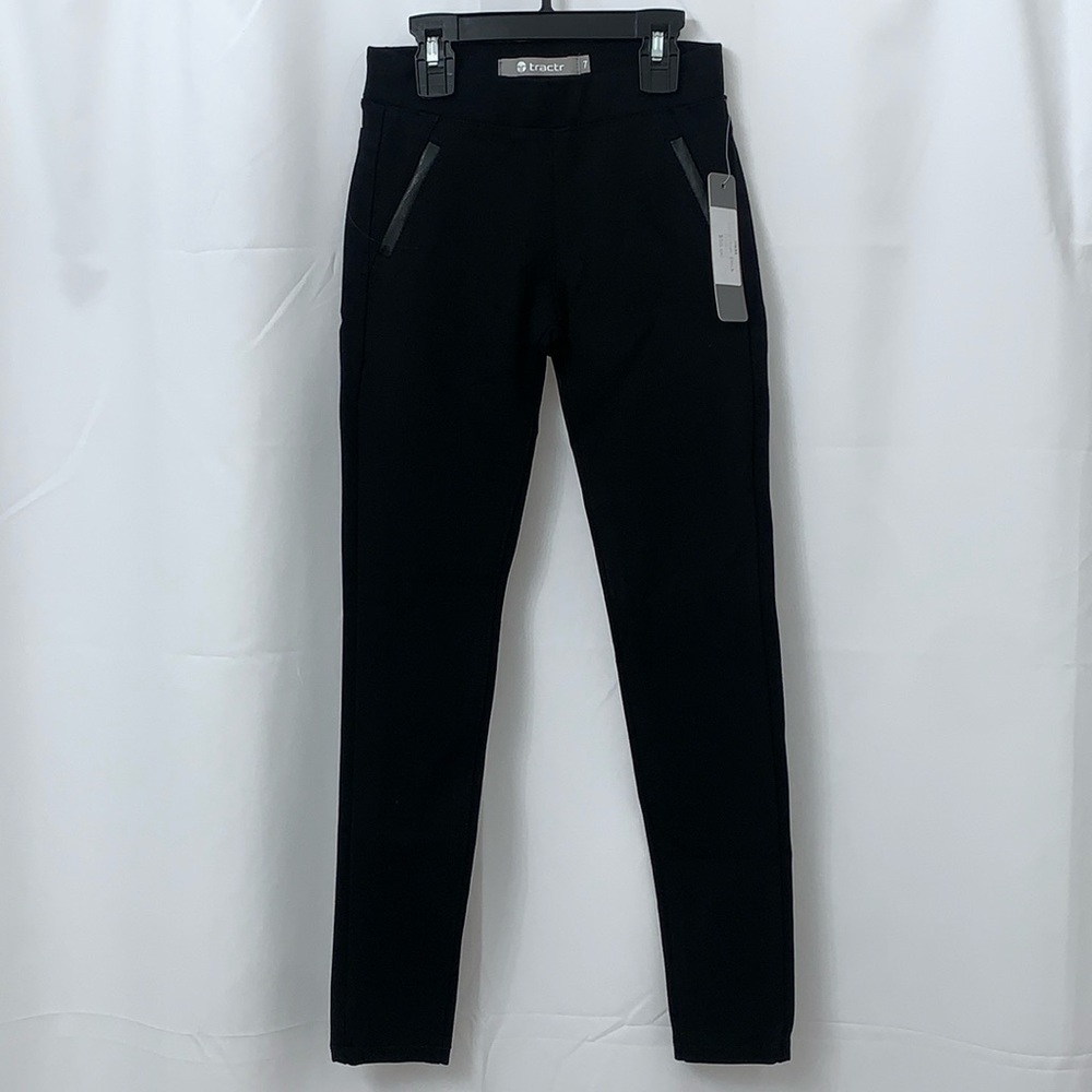 Girls Tractr Black Jeggings Size 7 NEW‎ WITH TAGS